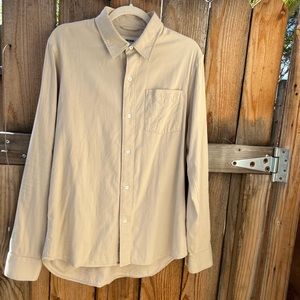 Draped Twill One Pocket Shirt